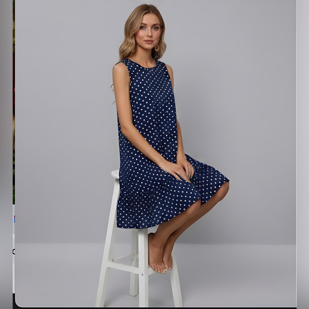 Polka Dot Ruffle Hem Dress - Picture 3 of 7